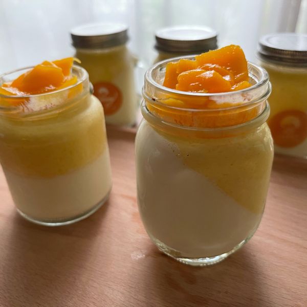 雙色芒果鮮奶酪 : Cherry Tao一起做