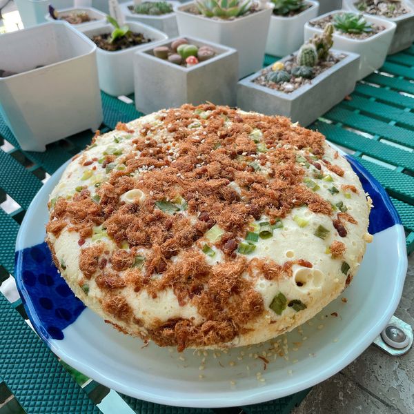 肉鬆蔥花鹹蛋糕~電鍋免烤：詹獅獅 一起做
