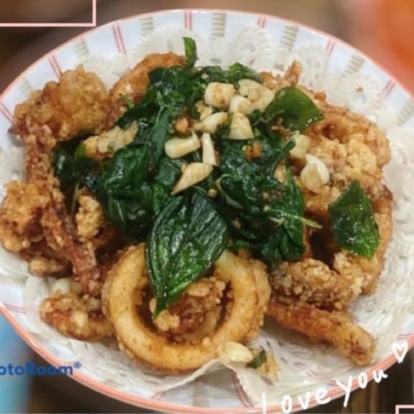 鹹酥炸魷魚(花枝圈) : 賀建雯一起做