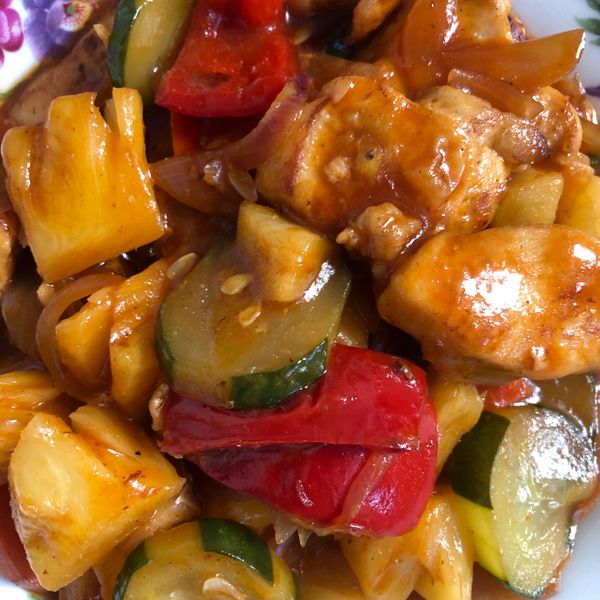 鳳梨糖醋雞肉：Angie 一起做