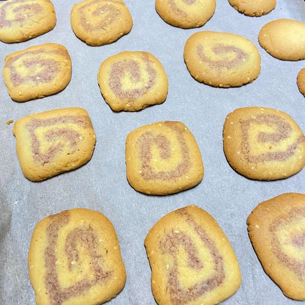 紫薯🍠双色酥饼 : Cannie Chei一起做