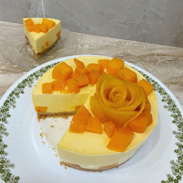 芒果生乳酪蛋糕【影片】無鮮奶油免烤箱 : Ya Chuan一起做