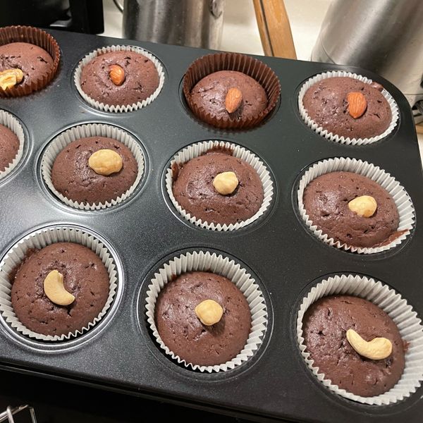 巧克力馬芬蛋糕#新手也會做：Chelsea Huang 一起做