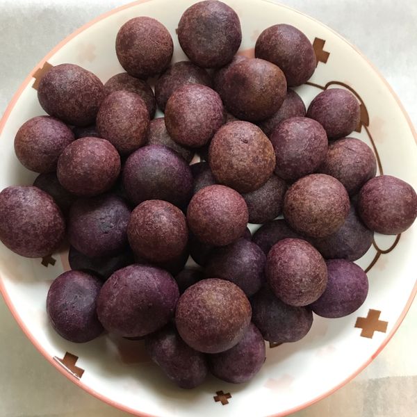 香酥空心地瓜球 : 榆魚一起做