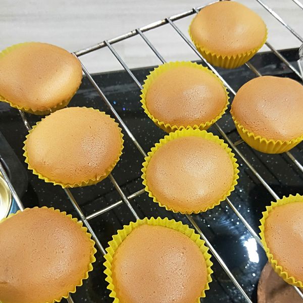 南瓜杯子蛋糕 : 圻媽一起做