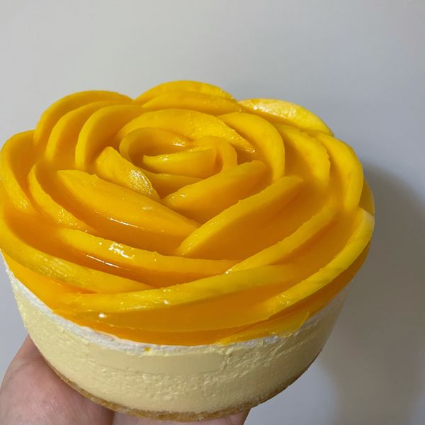 芒果玫瑰雙層生乳酪(免烤箱） : 周艿薇一起做