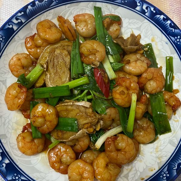 三杯蝦仁 : 千千倪一起做