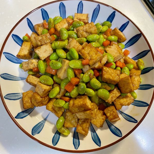 香炒毛豆&油豆腐 : 姀一起做