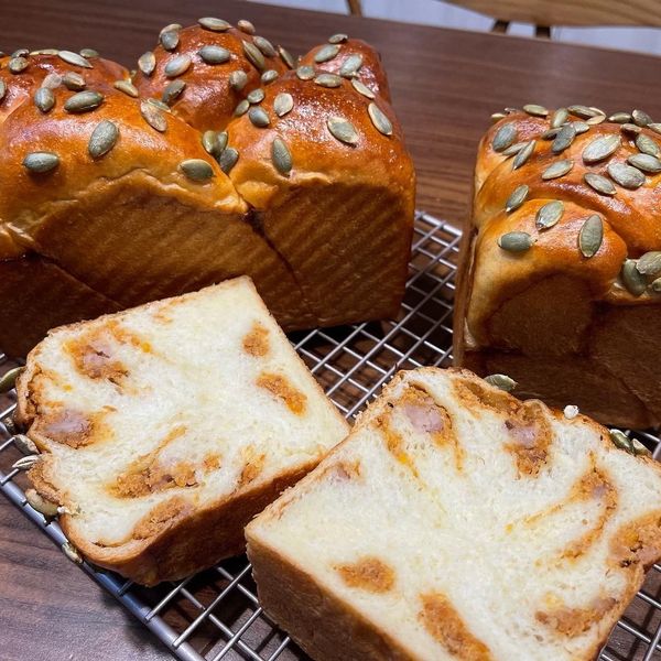 芋泥肉鬆吐司【麥典實作工坊麵包專用粉】：Milly 一起做