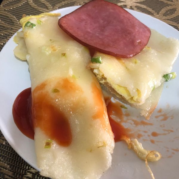 簡易版粉漿蛋餅 : Carolyn Li一起做