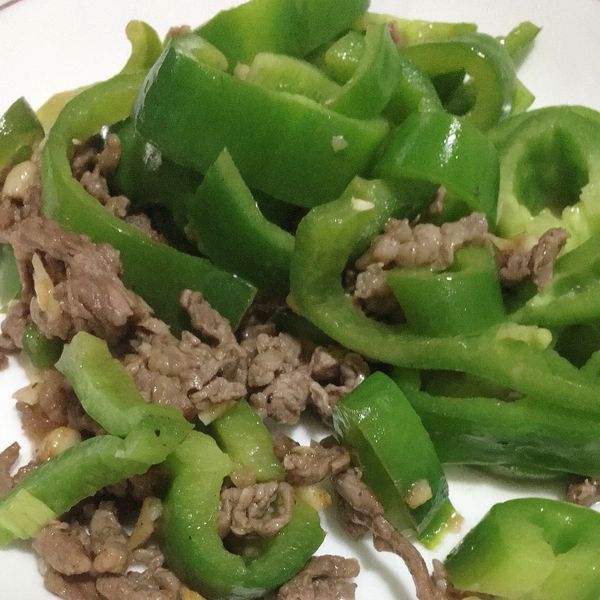 青椒炒牛肉 : Lien 清淡料理試做一起做