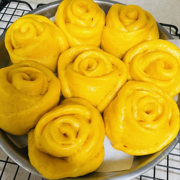 南瓜玫瑰花饅頭 : 趙裘裘一起做