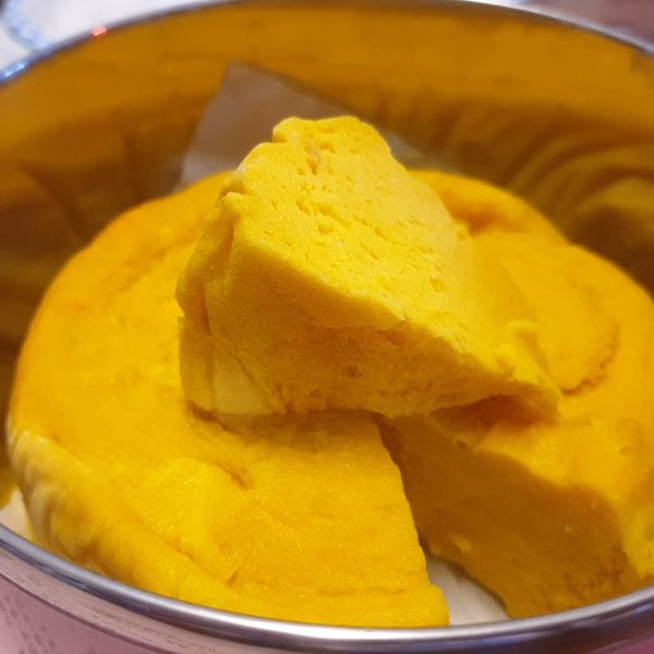 少油少糖南瓜蒸蛋糕（也可做寶寶副食品喔） : Dora一起做