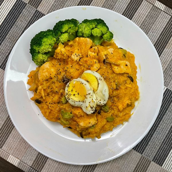 零技巧 奶油南瓜菇菇燉飯，健康又好吃！：菜菜 一起做