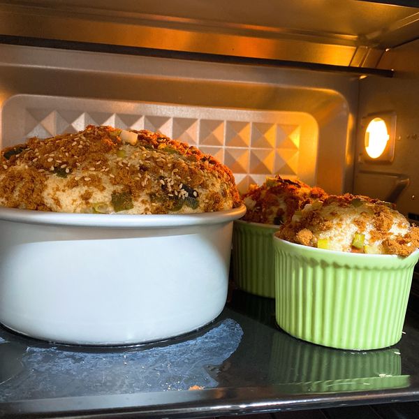 肉鬆蔥花鹹蛋糕 : 卡啦琳一起做