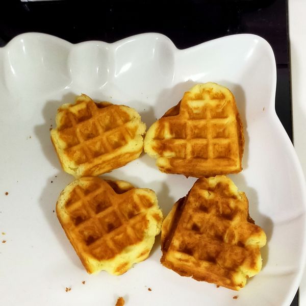 雙色一口小鬆餅 : Fiona一起做