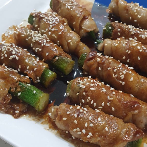 秋葵豬肉捲 : 李筱琳一起做
