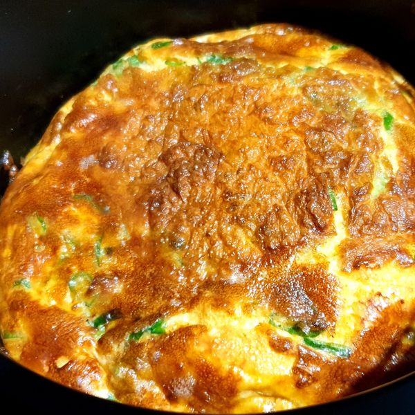 氣炸鍋料理-蔥花烘蛋：+0 一起做