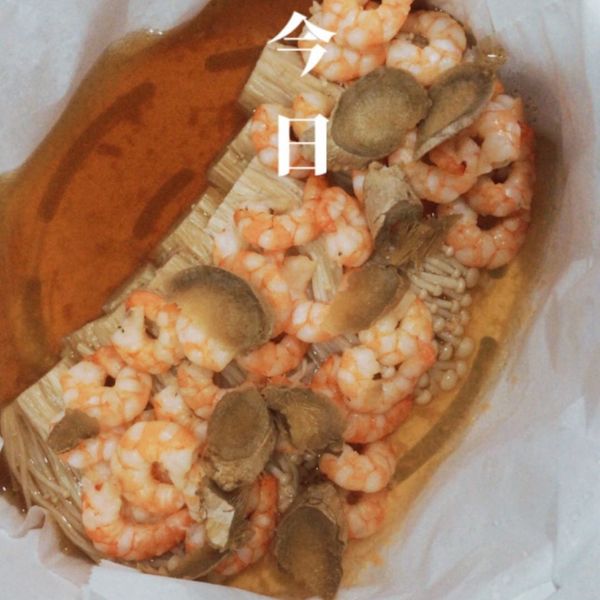 金針菇鮮蝦料理 懶人料理 （電鍋版） : 嘉嘉森林一起做