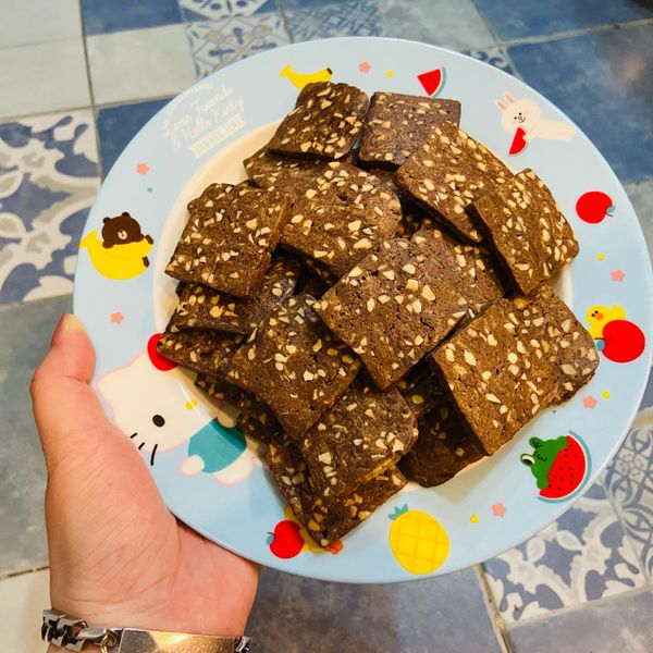 可可杏仁餅乾 : 布丁兒一起做