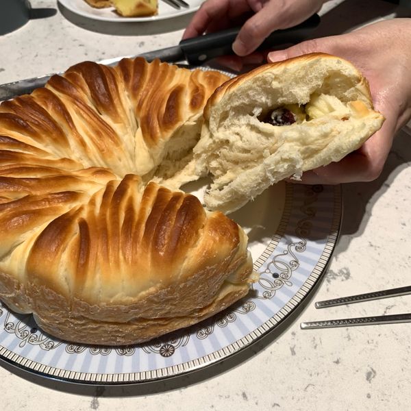 🧶毛線球麵包（內餡葡萄乾奶酥）🧶：Julie Chueh 一起做