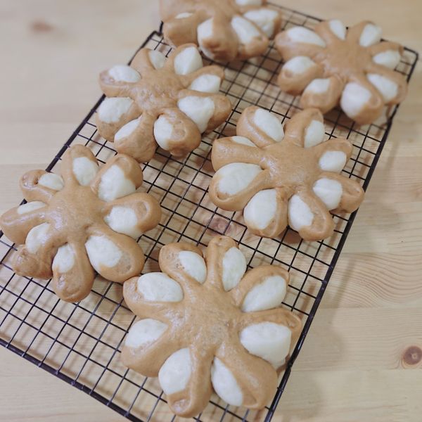 帶著春天氣息的紫花饅頭:LaiFangYi 一起做