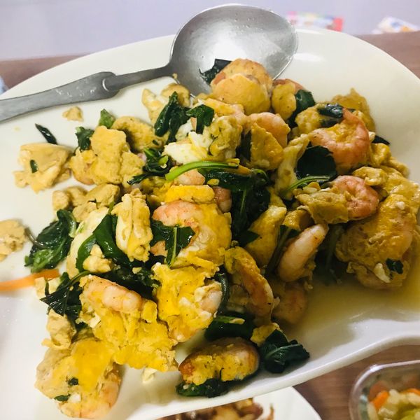 九層塔蝦仁炒蛋：Anny Chen 一起做