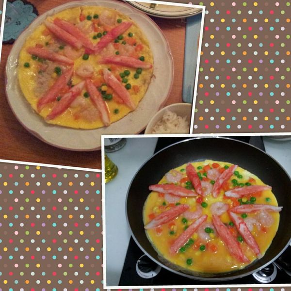 Mimi♥海鮮蛋餅：rita 一起做