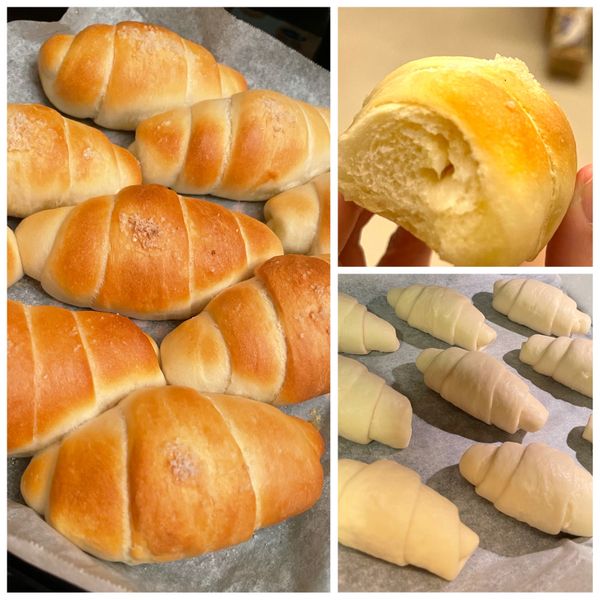 鹽可頌 海鹽奶油卷 : Leslie Ou一起做