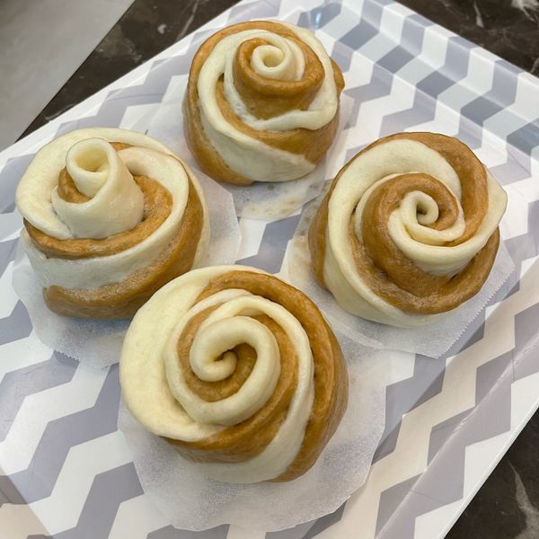 黑糖雙色玫瑰饅頭 (電鍋版) : Ada一起做