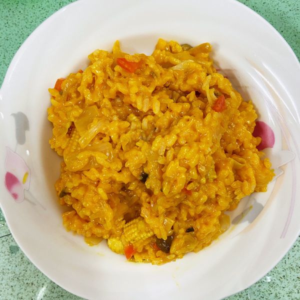 零技巧 奶油南瓜菇菇燉飯，健康又好吃！ : 小數目一起做