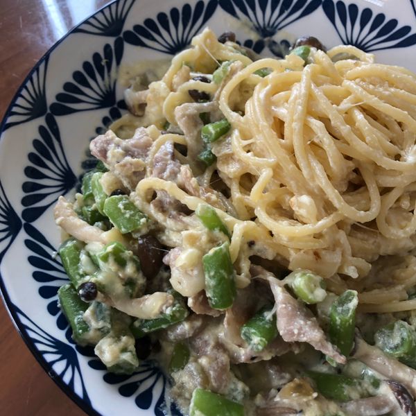 白醬蘑菇培根義大利麵 : ChingYi Chen一起做