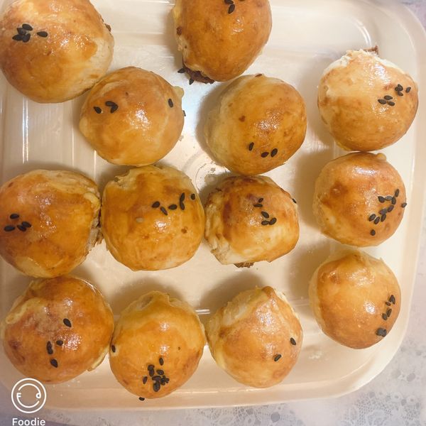 一口蛋黃酥 : 張庭睿一起做