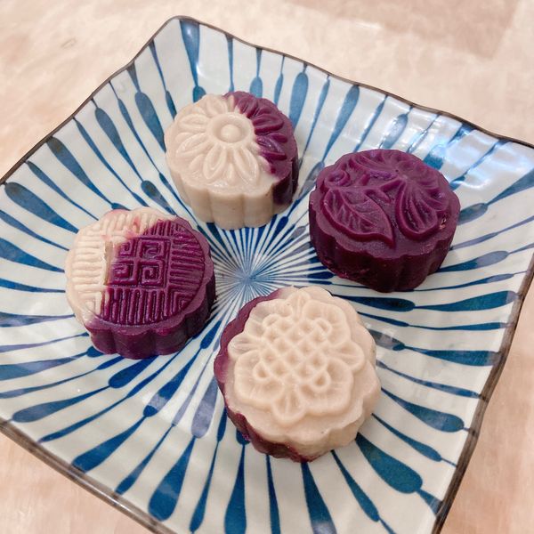 紫薯山藥糯米糕 : 小郁一起做