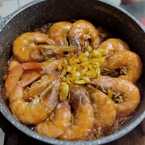 金讚鮮蝦粉絲煲【年菜料理】:Vivi Jenp 一起做