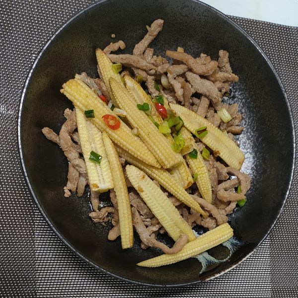 玉米筍肉片 : Chen Yi Shuan一起做