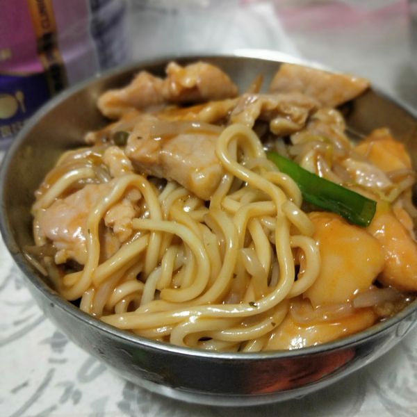 蘑菇醬豬肉炒麵 : Pace Chan一起做