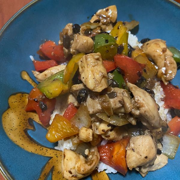 豉汁彩椒雞球【年菜】-手繪食譜 : Ramen33一起做