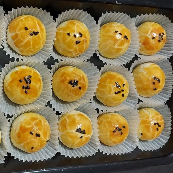 一口蛋黃酥 : 新手媽咪一起做