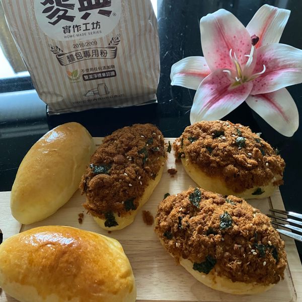 海苔肉鬆麵包【麥典實作工坊麵包專用粉】 : merry一起做