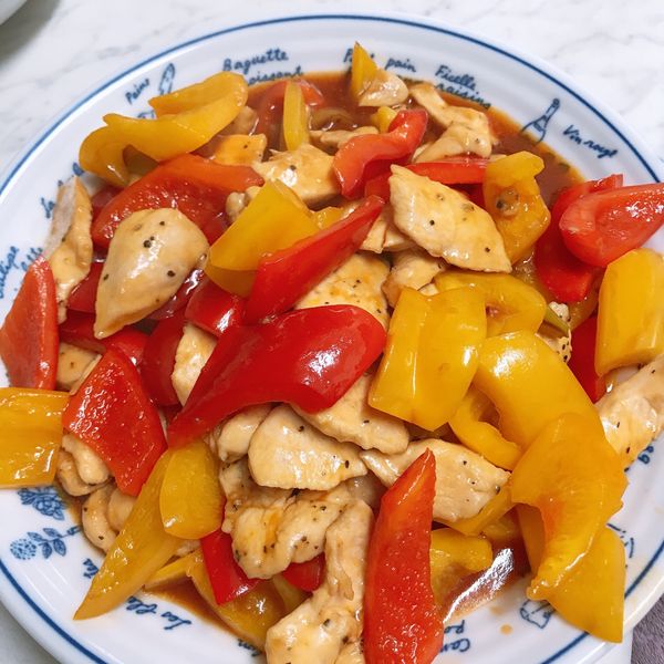 糖醋彩椒雞肉片 : cindy一起做