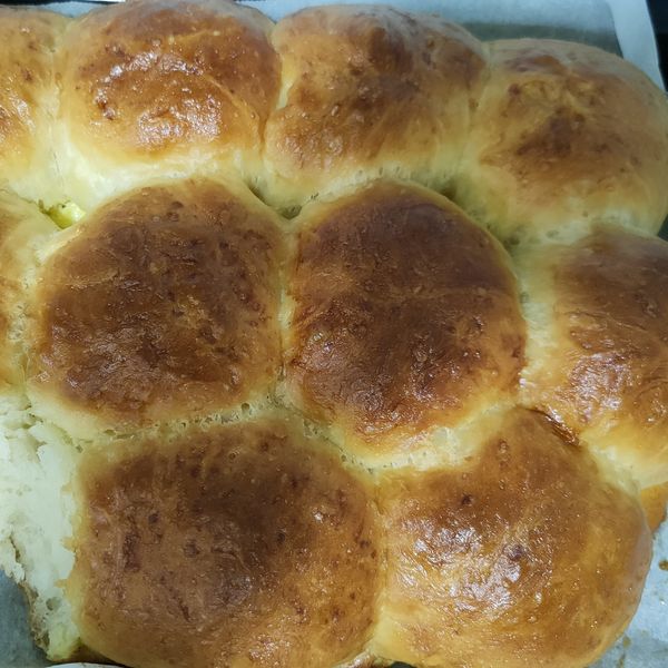 免揉手撕餐包食譜 : anny一起做