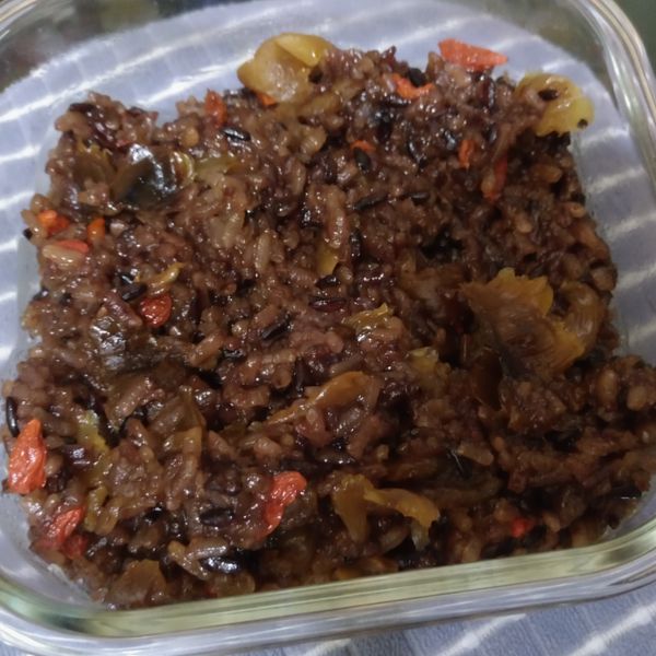 電鍋料理-桂圓紫米糕 : Min Min Yang一起做