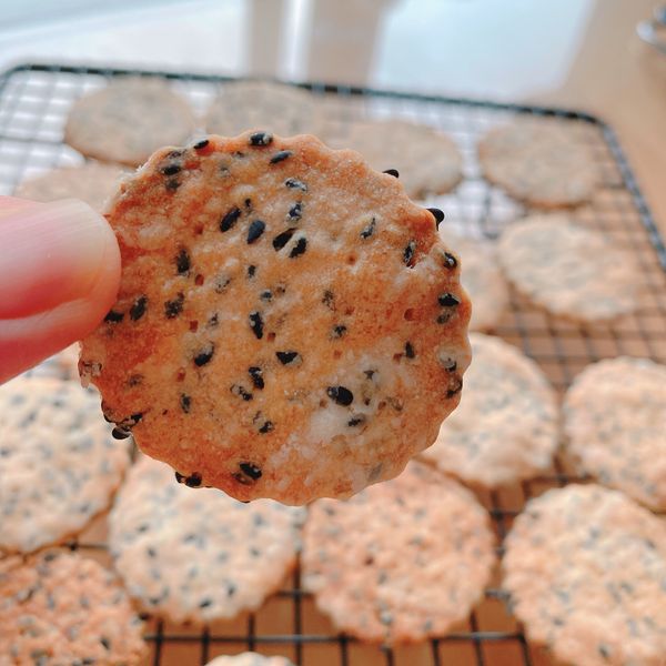 低卡健康手工餅～黑芝麻楓糖餅乾 : Lau Sandy一起做