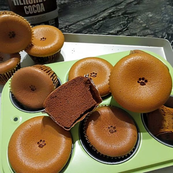 蜂蜜可可杯子蛋糕 : cherrywu一起做