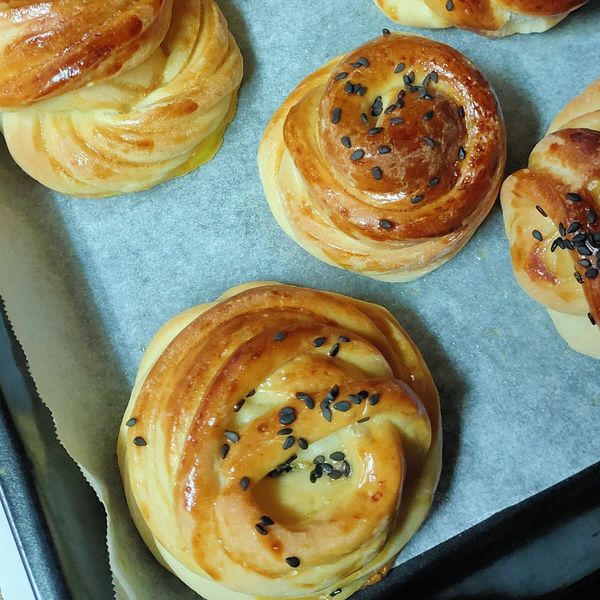 烤饅頭：婕華 一起做