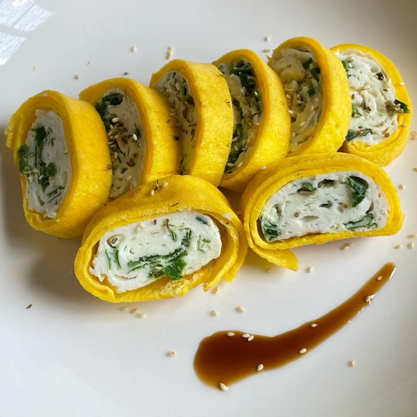 🍳 雙色蔥香玉子燒 : 小玉一起做