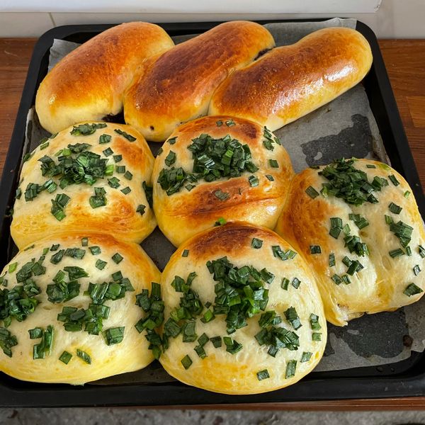 香蔥鹹麵包：蘇拉拉 一起做