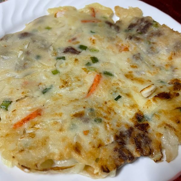 酥脆海鮮煎餅:阿摸 一起做