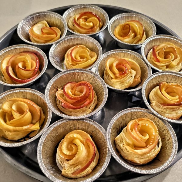 玫瑰蘋果派 : 花ㄦ一起做